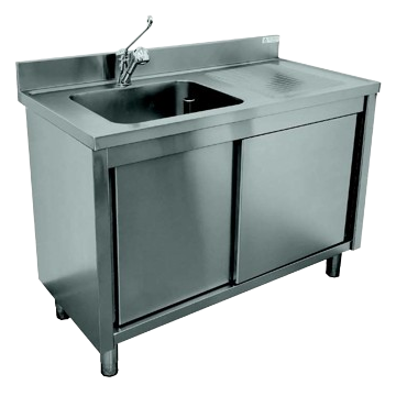 Mueble fregadero escurridor derecho 1200x600x850 con sifón