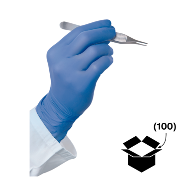 Guante de nitrilo sin polvo - talla S