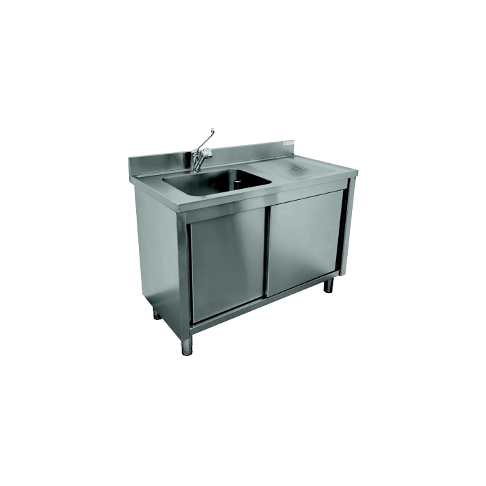 Mueble fregadero escurridor derecho 1200x600x850 con sifón