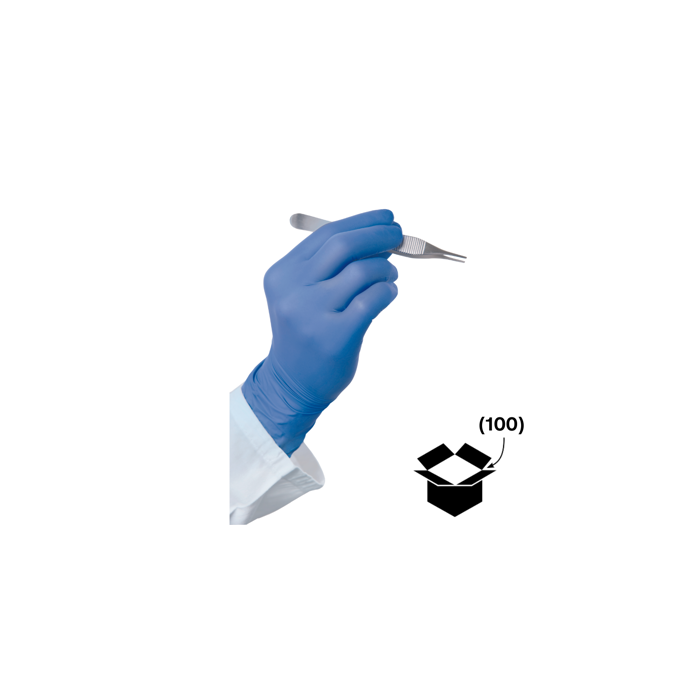 Guante de nitrilo sin polvo - talla S